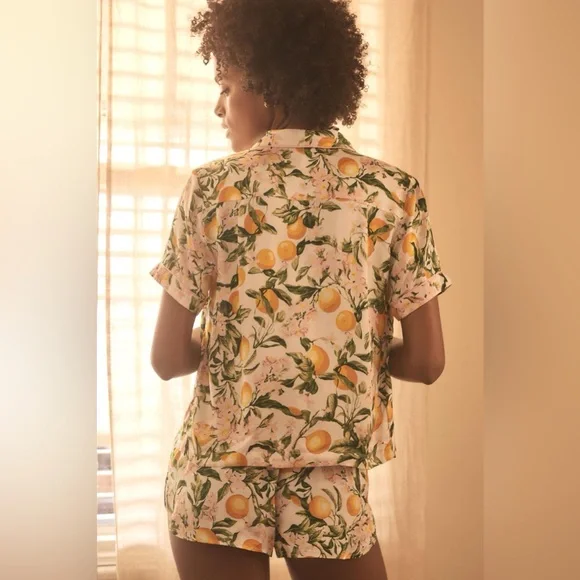 Anthropologie Silky Patterned Pajama Top - Picture 3 of 4